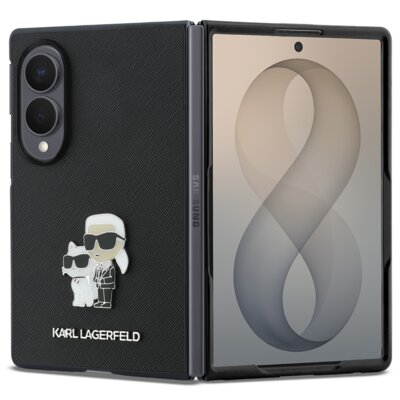 Etui KARL LAGERFELD Karl & Choupette Soffiano Pins do Samsung Galaxy Z Fold 8 Czarny