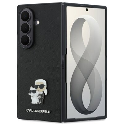 Etui KARL LAGERFELD Karl & Choupette Soffiano Pins do Samsung Galaxy Z Fold 8 Ultra Czarny
