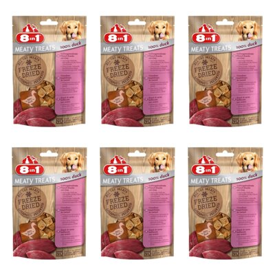 Przysmak dla psa 8IN1 Meaty Treats Freeze Dried Duck 6 x 50 g