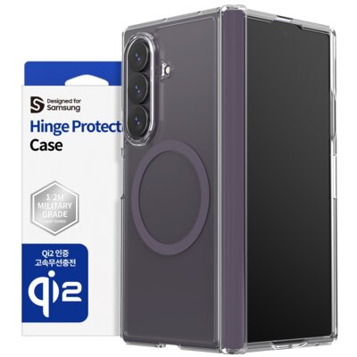 Etui ARAREE Duple 360 M MagSafe Qi2 do Samsung Galaxy Z Fold 8 Ultra Przezroczysto-fioletowy
