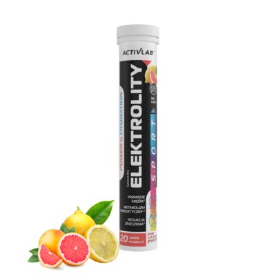 Elektrolity ACTIVLAB Sport Cytrynowo-grejpfrutowy (20 tabletek)