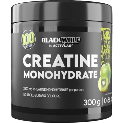 Monohydrat kreatyny ACTIVLAB Black Wolf Kiwi i zielone jabłko (300 g)