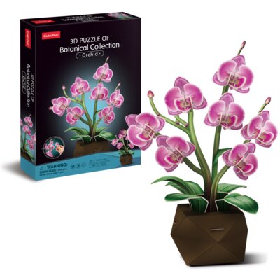Puzzle 3D CUBIC FUN Botanical Kwiaty Orchidea 306-P872H (85 elementów)