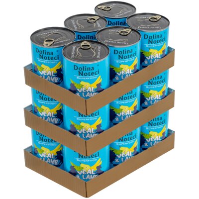 Karma dla psa DOLINA NOTECI Superfood z cielęciną i jagnięciną 18 x 800 g
