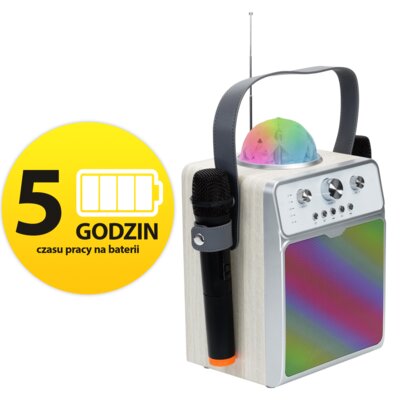 Power audio MUSICMATE MM-SK200 Apex Smart Mikrofon Głośnik Karaoke LED