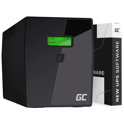 Zasilacz UPS GREENCELL UPS09 2000VA 1400W Power Proof z wyświetlaczem LCD / Czysta sinusoida