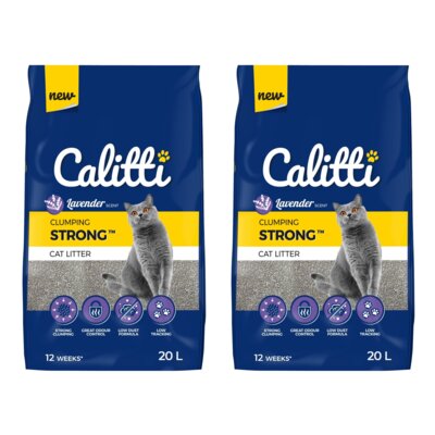 Żwirek dla kota CALITTI Strong Lavender 2 x 20 L