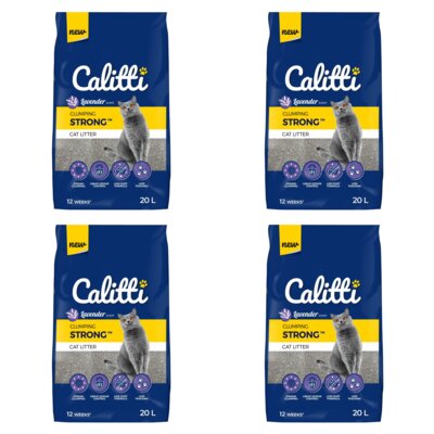 Żwirek dla kota CALITTI Strong Lavender 4 x 20 L