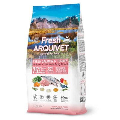 Karma dla psa ARQUIVET Fresh Półwilgotna Łosoś z indykiem 10 kg