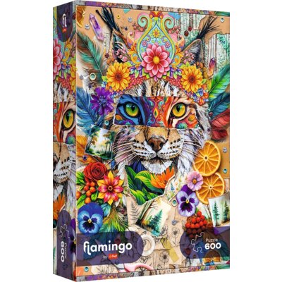 Puzzle TREFL Flamingo Kolaż inspiracji 12202 (600 elementów)