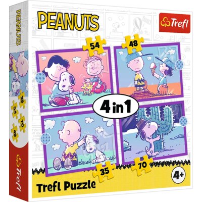 Puzzle TREFL Peanuts Ze Snoopym jest wesoło 4w1 34691 (207 elementów)