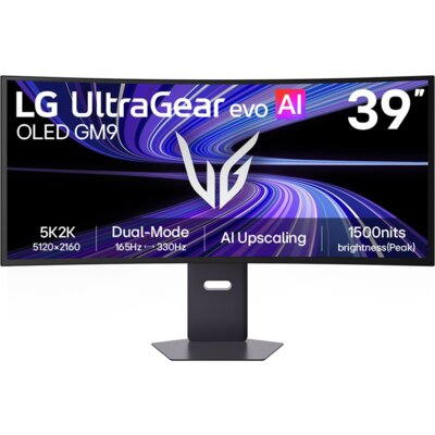 Monitor LG UltraGear evo AI 39GX950B-B.AEU 39" 5120x2160px OLED 330Hz 0.03 [GTG] Curved