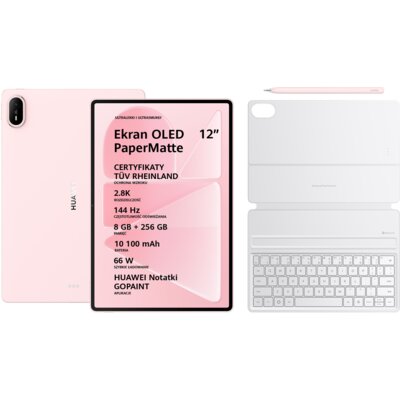 Tablet HUAWEI MatePad Air 12" PaperMatte Edition 8/256GB Wi-Fi Różowy + Klawiatura + Rysik