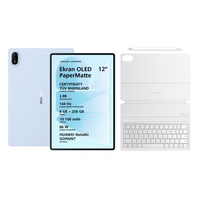 Tablet HUAWEI MatePad Air 12" PaperMatte Edition 8/256GB Wi-Fi Niebieski + Klawiatura + Rysik