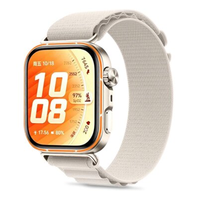 Pasek TECH-PROTECT Nylon Pro do Huawei Watch Fit 3/4/4 Pro/5/5 Pro Beżowy