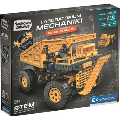 Klocki plastikowe CLEMENTONI Naukowa zabawa Laboratorium mechaniki Pojazd górniczy 50445