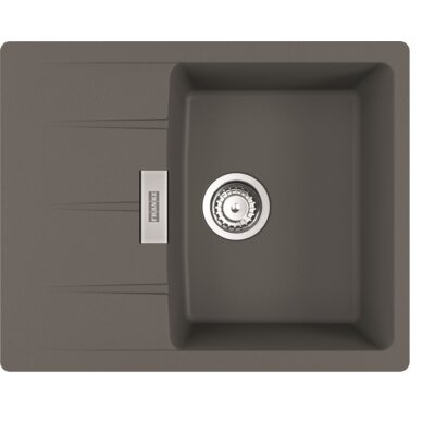 Zlewozmywak jednokomorowy z ociekaczem FRANKE Centro CNG 611-62 GSC 114.0687.315 Kamienny szary 50x62