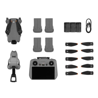 Dron DJI Mini 5 Pro Multi-Battery Bundle, kamera 4K 120FPS, 50 MP, czas lotu do 36 min, zasięg do 10 km, wykrywanie przeszkód, 42 GB, DJI RC 2, 4 akumulatory