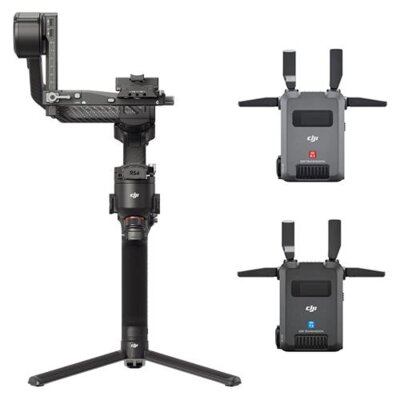Gimbal DJI RS 4 Pro Combo (2026), udźwig 4,5 kg, 3-osiowa stabilizacja, transmisja obrazu 1080p/60FPS do 2 km, silnik Focus Pro, DJI SDR Transmission, Bluetooth