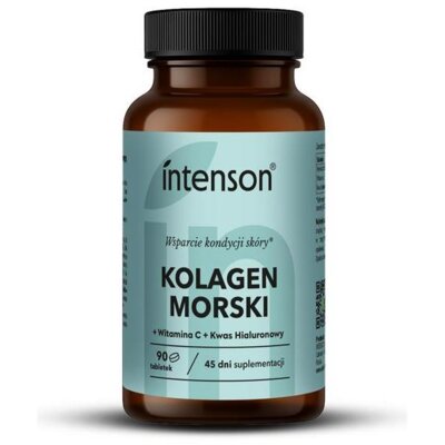 Kolagen INTENSON Morski + Witamina C + kwas hialuronowy (90 tabletek)