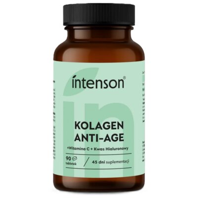 Kolagen INTENSON Anti-Age Witamina C + kwas hialuronowy (90 tabletek)