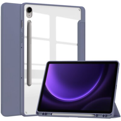 Etui na Galaxy Tab S10 FE / S10 Lite / S9 / S9 FE BIZON Tab Clear Matt Lawendowy