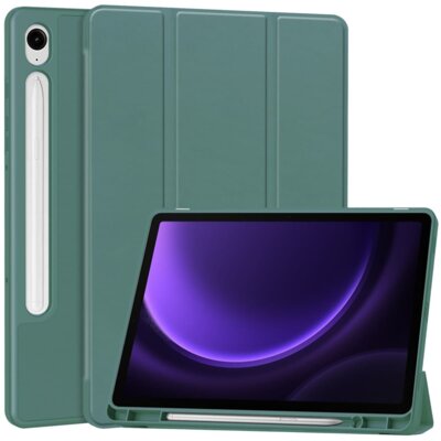 Etui na Galaxy Tab S10 FE / S10 Lite / S9 / S9 FE BIZON Case Tab Lizard Ciemnozielony