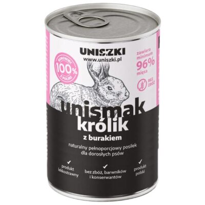 Karma dla psa UNISZKI UNIsmak Królik z burakiem 400 g