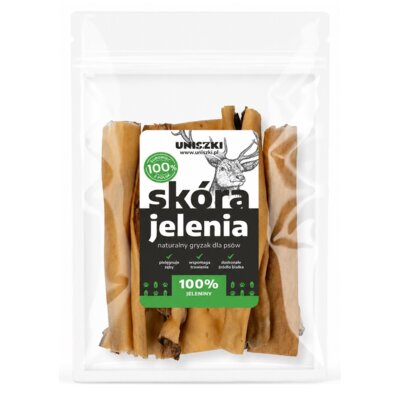 Gryzak dla psa UNISZKI Skóra jelenia 100 g