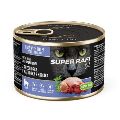Karma dla kota RAFI Super Rafi Cat Przepiórka i wątróbka z królika 185 g