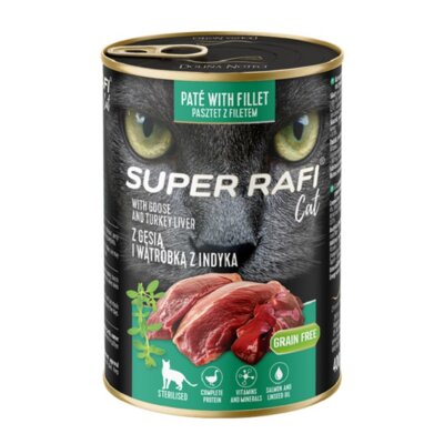 Karma dla kota RAFI Super Rafi Cat Gęś i wątróbka z indyka 400 g