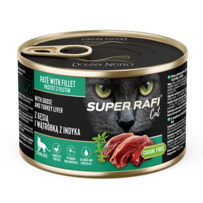 Karma dla kota RAFI Super Rafi Cat Gęś i wątróbka z indyka 185 g