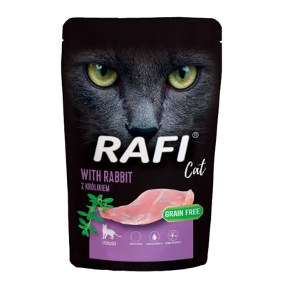 Karma dla kota RAFI Cat Adult z królikiem 100 g