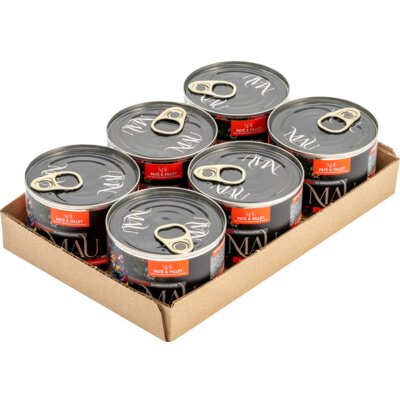 Karma dla kota MAU Pasztet i Filet Wołowina z batatami i rozmarynem 6 x 185 g