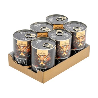 Karma dla kota MAU Pasztet i Filet Kaczka z żurawiną i melisą 6 x 400 g