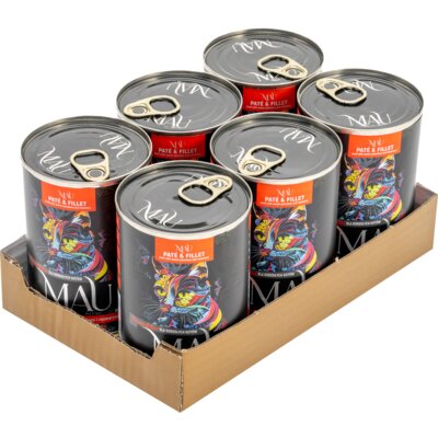 Karma dla kota MAU Pasztet i Filet Wołowina z batatami i rozmarynem 6 x 400 g