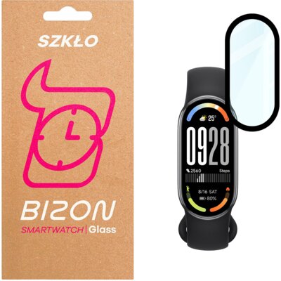 Szkło hybrydowe BIZON Glass Watch Edge Hybrid do Xiaomi Smart Band 10 Czarny