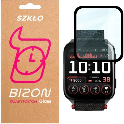 Szkło hybrydowe BIZON Glass Watch Edge Hybrid do Garmin Venu X1 Czarny