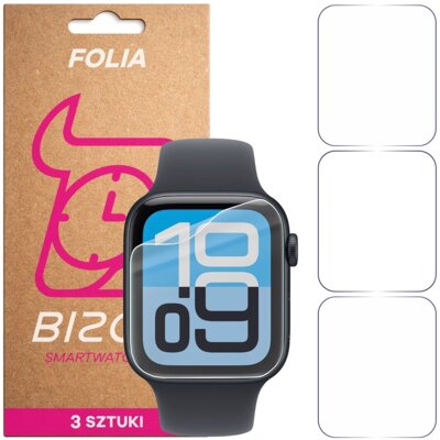 Folia hydrożelowa BIZON Watch Film Hydroflex do Apple Watch 4/5/6/7/8/9/SE/SE2020/SE2022 40/41 mm (3 szt.)