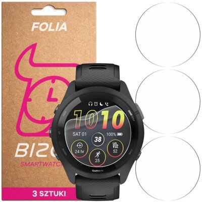 Folia hydrożelowa BIZON Watch Film Hydroflex do Garmin Forerunner 265 (3 szt.)