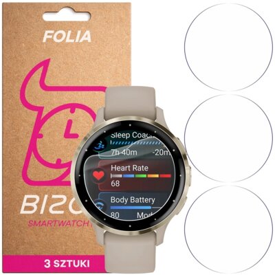 Folia hydrożelowa BIZON Watch Film Hydroflex do Garmin Venu 3S (3 szt.)
