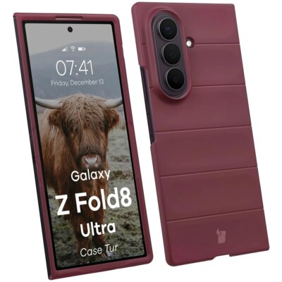Etui BIZON Tur do Samsung Galaxy Z Fold 8 Ultra Burgundowy