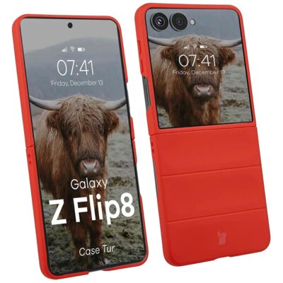 Etui BIZON Case Tur do Samsung Galaxy Z Flip 8 Czerwony