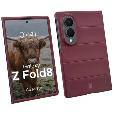 Etui BIZON Case Tur do Samsung Galaxy Z Fold 8 Burgundowy