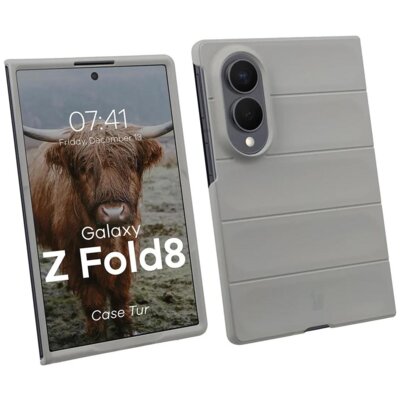 Etui BIZON Case Tur do Samsung Galaxy Z Fold 8 Jasnoszary