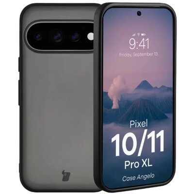 Etui BIZON Case Angelo do Google Pixel 11 Pro XL / 10 Pro XL Czarny Matowy