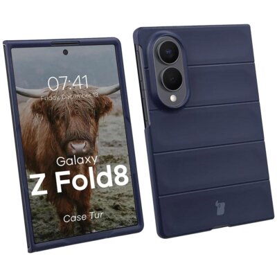 Etui BIZON Case Tur do Samsung Galaxy Z Fold 8 Granatowy