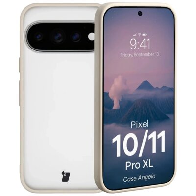 Etui BIZON Case Angelo Google Pixel 11 Pro XL / 10 Pro XL Przezroczysto-beżowy