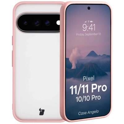 Etui BIZON Case Angelo Google Pixel 11/11 Pro/10/10 Pro Przezroczysto-różowy