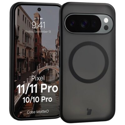Etui BIZON Case Matteo do Google Pixel 11/11 Pro/10/10 Pro Czarny Matowy